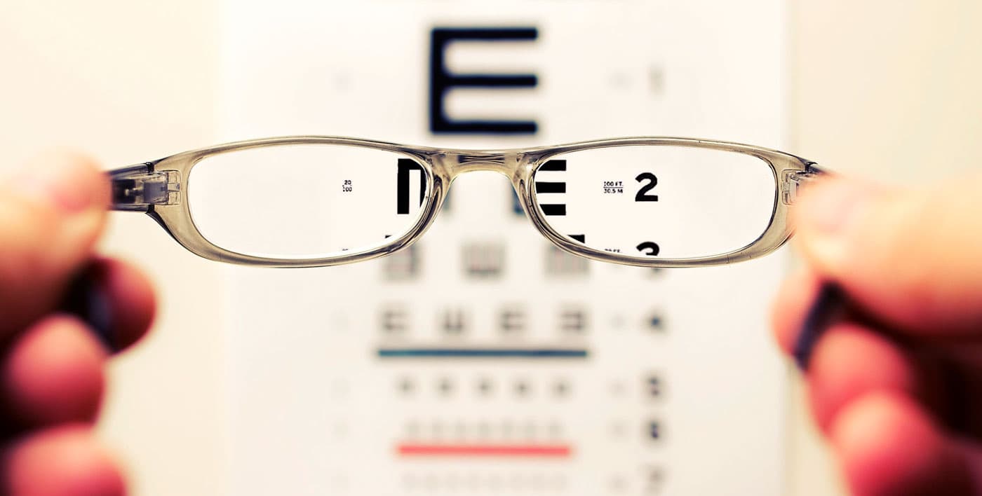 optic board through glasses